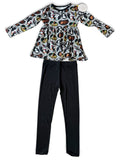 Long Sleeve Peplum Shirt and Leggings in 101 Dalmatians