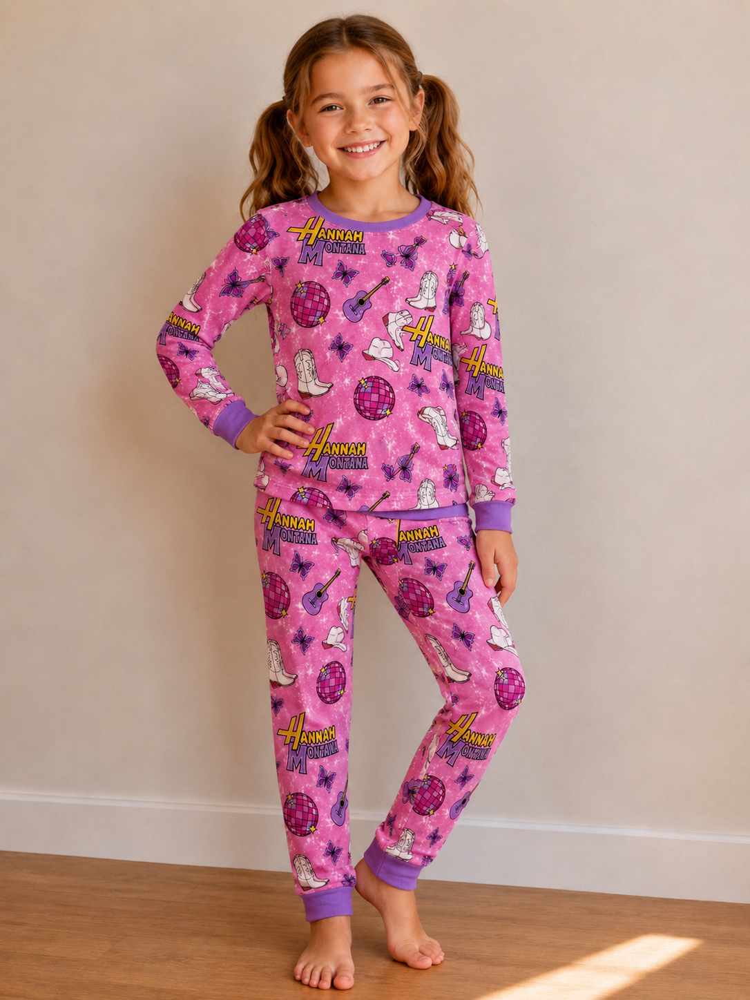Kids 2 Piece Pajama Set Hannah Montana 5/6