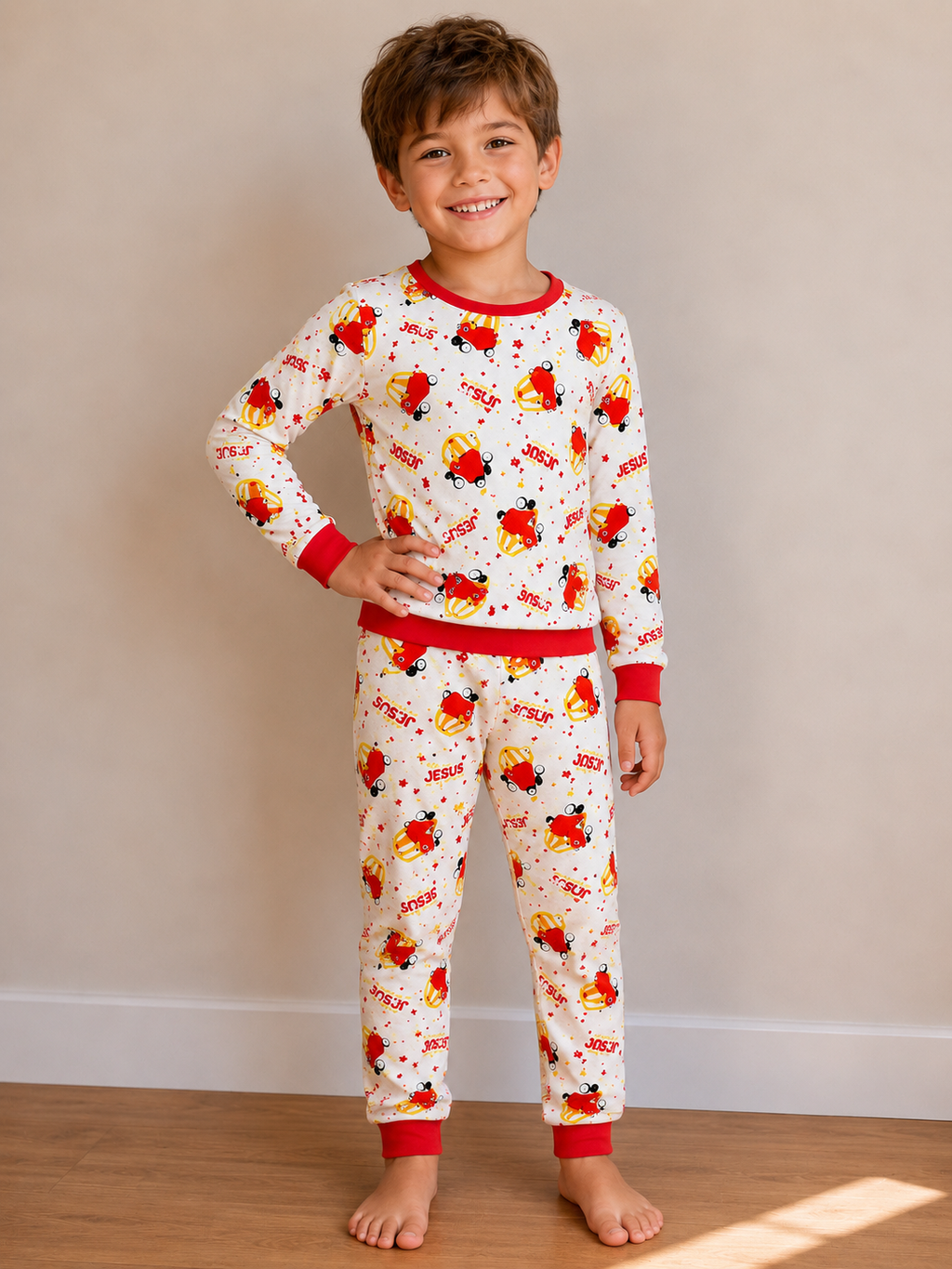 Kids 2 Piece Pajama Set Jesus Take the Wheel