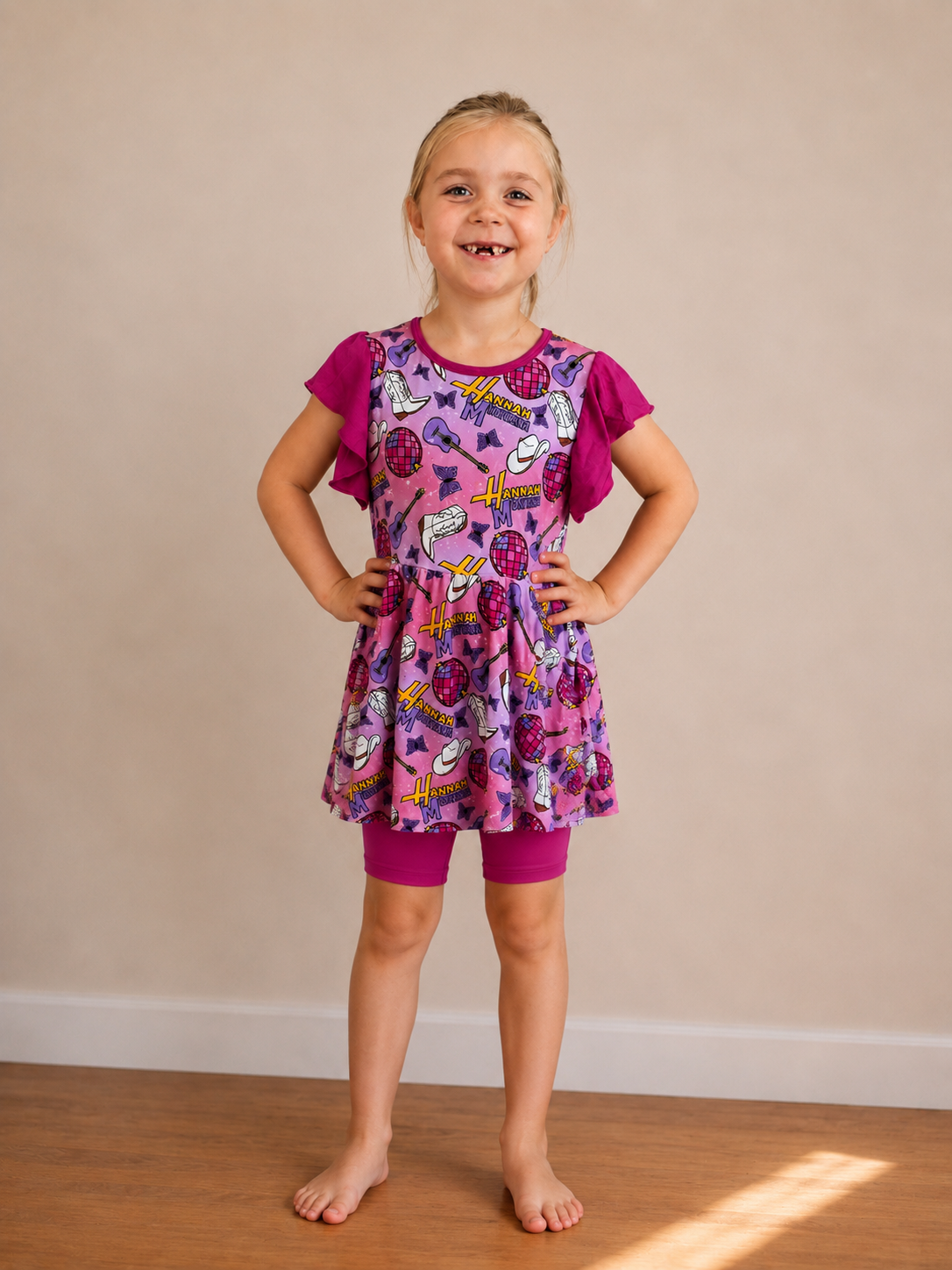 Kids Peplum and Shorts Hannah Montana